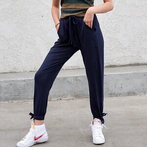 DuckThreads Women's Tie Ankle Jogger Pants - XL